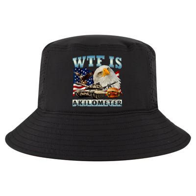 Wtf Is A Kilometer Eagle Badge American Signature Burger Cool Comfort Performance Bucket Hat
