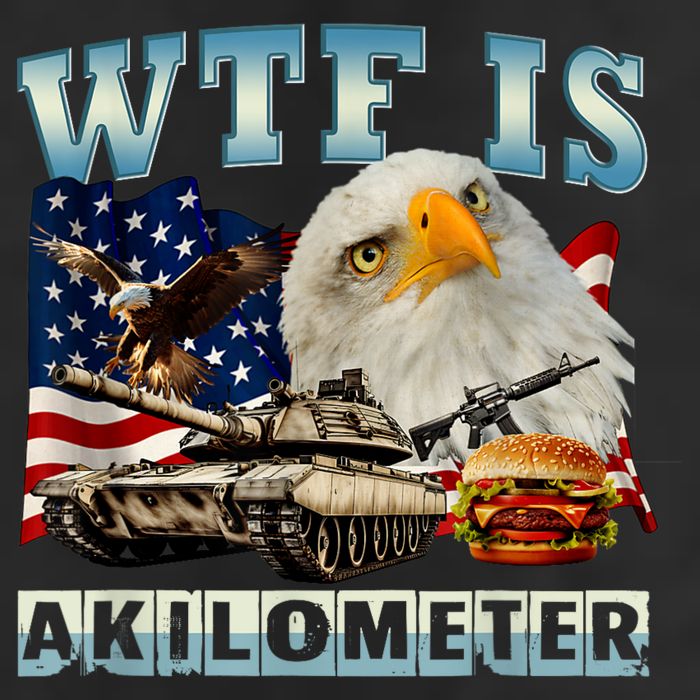 Wtf Is A Kilometer Eagle Badge American Signature Burger Cool Comfort Performance Bucket Hat