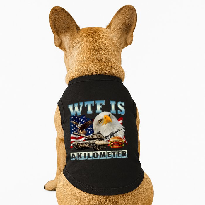 Wtf Is A Kilometer Eagle Badge American Signature Burger Doggie Tank