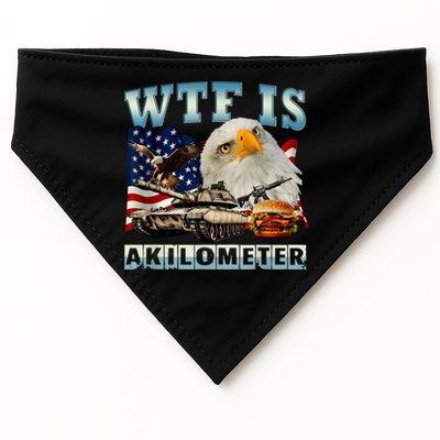 Wtf Is A Kilometer Eagle Badge American Signature Burger USA-Made Doggie Bandana