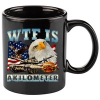 Wtf Is A Kilometer Eagle Badge American Signature Burger 11oz C Handle Ceramic Mug