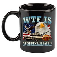 Wtf Is A Kilometer Eagle Badge American Signature Burger 11oz C Handle Ceramic Mug