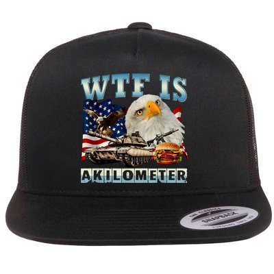 Wtf Is A Kilometer Eagle Badge American Signature Burger Flatbill Hat
