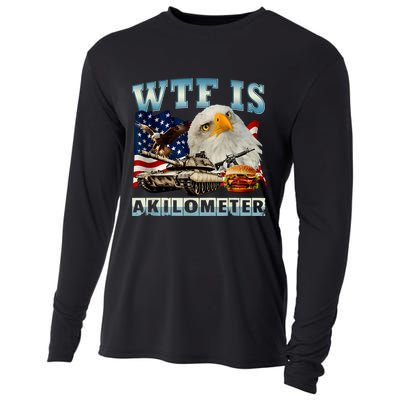 Wtf Is A Kilometer Eagle Badge American Signature Burger Cooling Performance Long Sleeve Crew