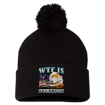 Wtf Is A Kilometer Eagle Badge American Signature Burger Pom Pom 12in Knit Beanie