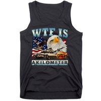 Wtf Is A Kilometer Eagle Badge American Signature Burger Tank Top