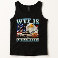 Wtf Is A Kilometer Eagle Badge American Signature Burger Tank Top