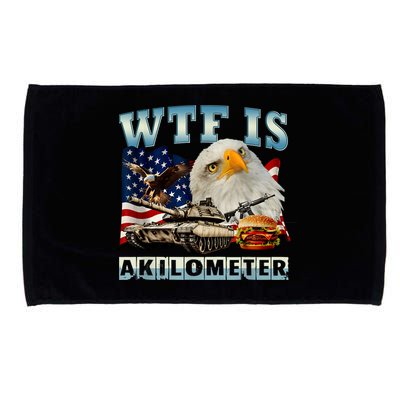 Wtf Is A Kilometer Eagle Badge American Signature Burger Microfiber Hand Towel