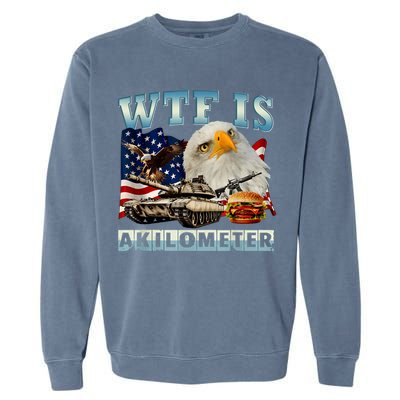 Wtf Is A Kilometer Eagle Badge American Signature Burger Garment-Dyed Sweatshirt
