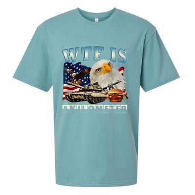 Wtf Is A Kilometer Eagle Badge American Signature Burger Sueded Cloud Jersey T-Shirt