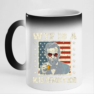 Wtf Is A Kilometer Abe Lincoln July 4th Patriotic 11oz Black Color Changing Mug