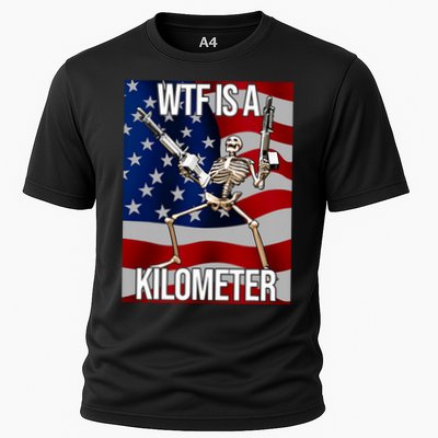 Wtf Is A Kilometer American Skeleton Funny Performance Shirt