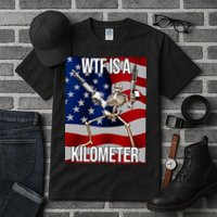 Wtf Is A Kilometer American Skeleton Funny Tall T-Shirt