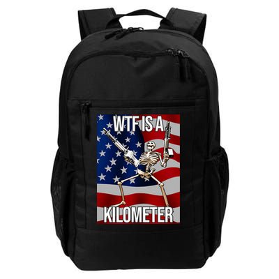 Wtf Is A Kilometer American Skeleton Funny Backpack