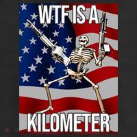 Wtf Is A Kilometer American Skeleton Funny Beanie