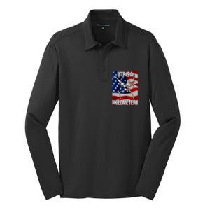 Wtf Is A Kilometer American Skeleton Funny Silk Touch Performance Long Sleeve Polo