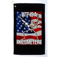 Wtf Is A Kilometer American Skeleton Funny Golf Towel