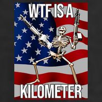 Wtf Is A Kilometer American Skeleton Funny Microfiber Hand Towel