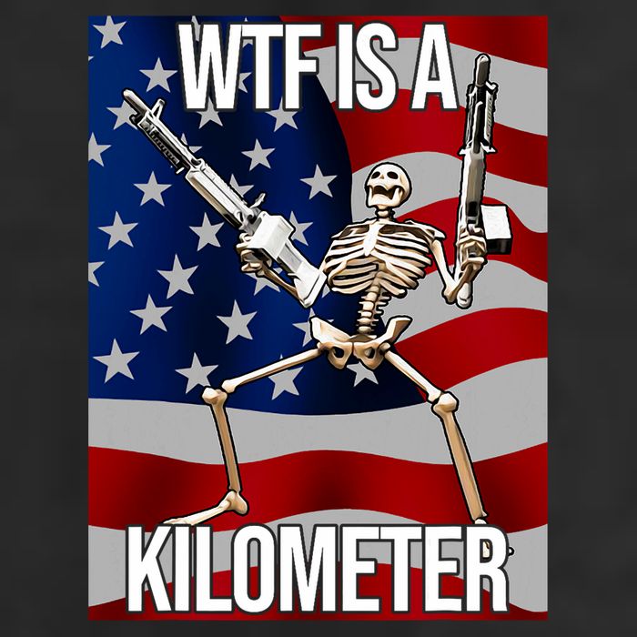 Wtf Is A Kilometer American Skeleton Funny Microfiber Hand Towel