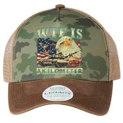 Wtf Is A Kilometer Eagle Badge American Signature Burger 4th Of July Gift Legacy Tie Dye Trucker Hat