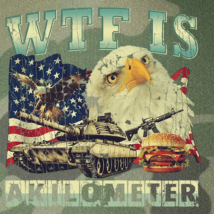 Wtf Is A Kilometer Eagle Badge American Signature Burger 4th Of July Gift Legacy Tie Dye Trucker Hat