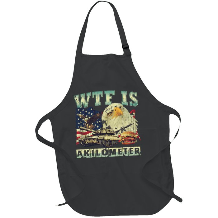 Wtf Is A Kilometer Eagle Badge American Signature Burger 4th Of July Gift Apron