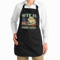 Wtf Is A Kilometer Eagle Badge American Signature Burger 4th Of July Gift Apron