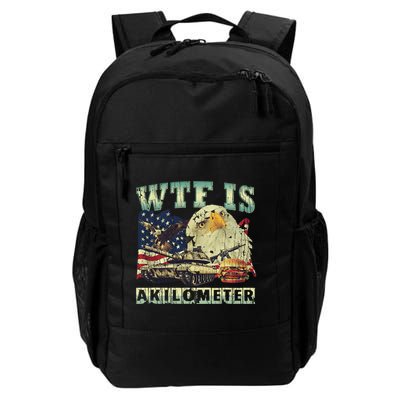 Wtf Is A Kilometer Eagle Badge American Signature Burger 4th Of July Gift Backpack