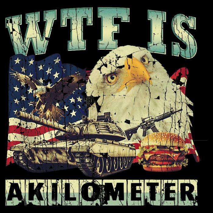 Wtf Is A Kilometer Eagle Badge American Signature Burger 4th Of July Gift Bucket Hat