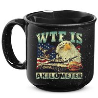 Wtf Is A Kilometer Eagle Badge American Signature Burger 4th Of July Gift 15oz Campfire Ceramic Mug