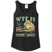 Wtf Is A Kilometer Eagle Badge American Signature Burger 4th Of July Gift Ladies Essential Tank