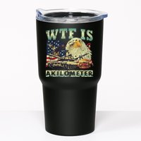 Wtf Is A Kilometer Eagle Badge American Signature Burger 4th Of July Gift Tumbler