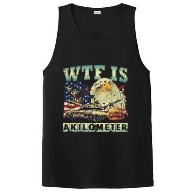 Wtf Is A Kilometer Eagle Badge American Signature Burger 4th Of July Gift PosiCharge Competitor Tank