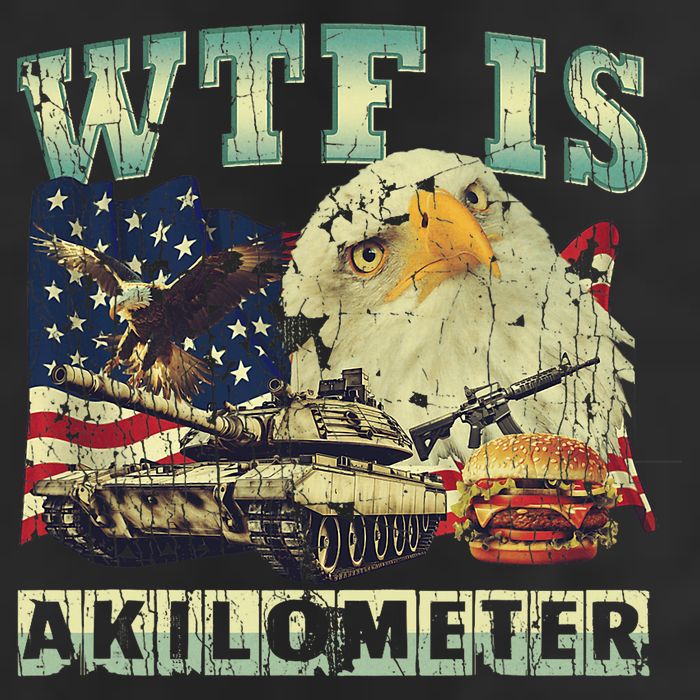 Wtf Is A Kilometer Eagle Badge American Signature Burger 4th Of July Gift Hat