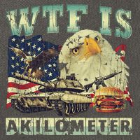 Wtf Is A Kilometer Eagle Badge American Signature Burger 4th Of July Gift Cotton Canvas Backpack