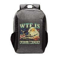 Wtf Is A Kilometer Eagle Badge American Signature Burger 4th Of July Gift Vector Backpack