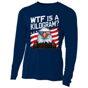 Wtf Is A Kilogram Funny 4th Of July Patriotic Eagle Usa Cooling Performance Long Sleeve Crew