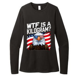 Wtf Is A Kilogram Funny 4th Of July Patriotic Eagle Usa Womens CVC Long Sleeve Shirt