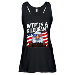 Wtf Is A Kilogram Funny 4th Of July Patriotic Eagle Usa Ladies Essential Flowy Tank