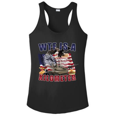 Wtf Is A Kilometer Funny Political Ladies PosiCharge Competitor Racerback Tank
