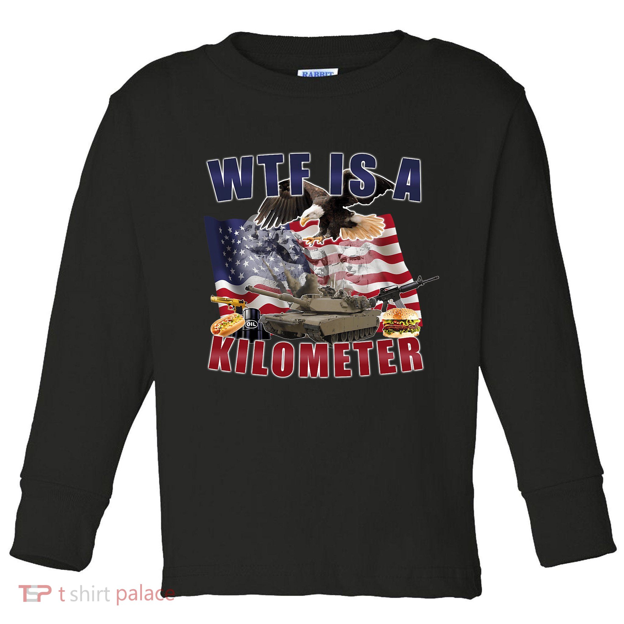 Wtf Is A Kilometer Funny Political Toddler Long Sleeve Shirt