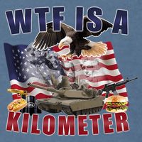 Wtf Is A Kilometer Funny Political Garment-Dyed Sweatshirt