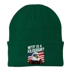 Wtf Is A Kilogram Funny 4th Of July Patriotic Eagle Usa Knit Cap Winter Beanie