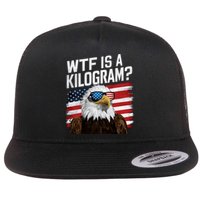 Wtf Is A Kilogram Funny 4th Of July Patriotic Eagle Usa Flat Bill Trucker Hat