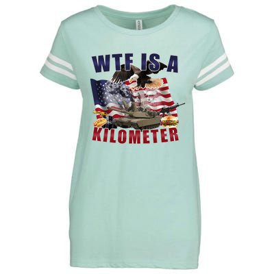 Wtf Is A Kilometer Funny Political Enza Ladies Jersey Football T-Shirt