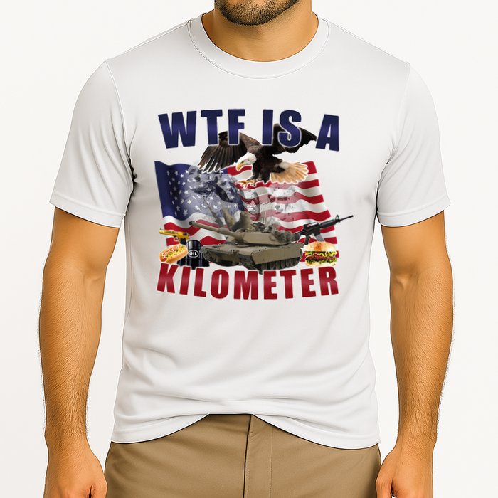 Wtf Is A Kilometer Funny Political Cooling Performance Crew T-Shirt