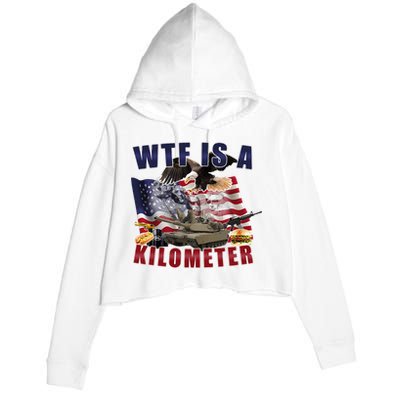 Wtf Is A Kilometer Funny Political Crop Fleece Hoodie
