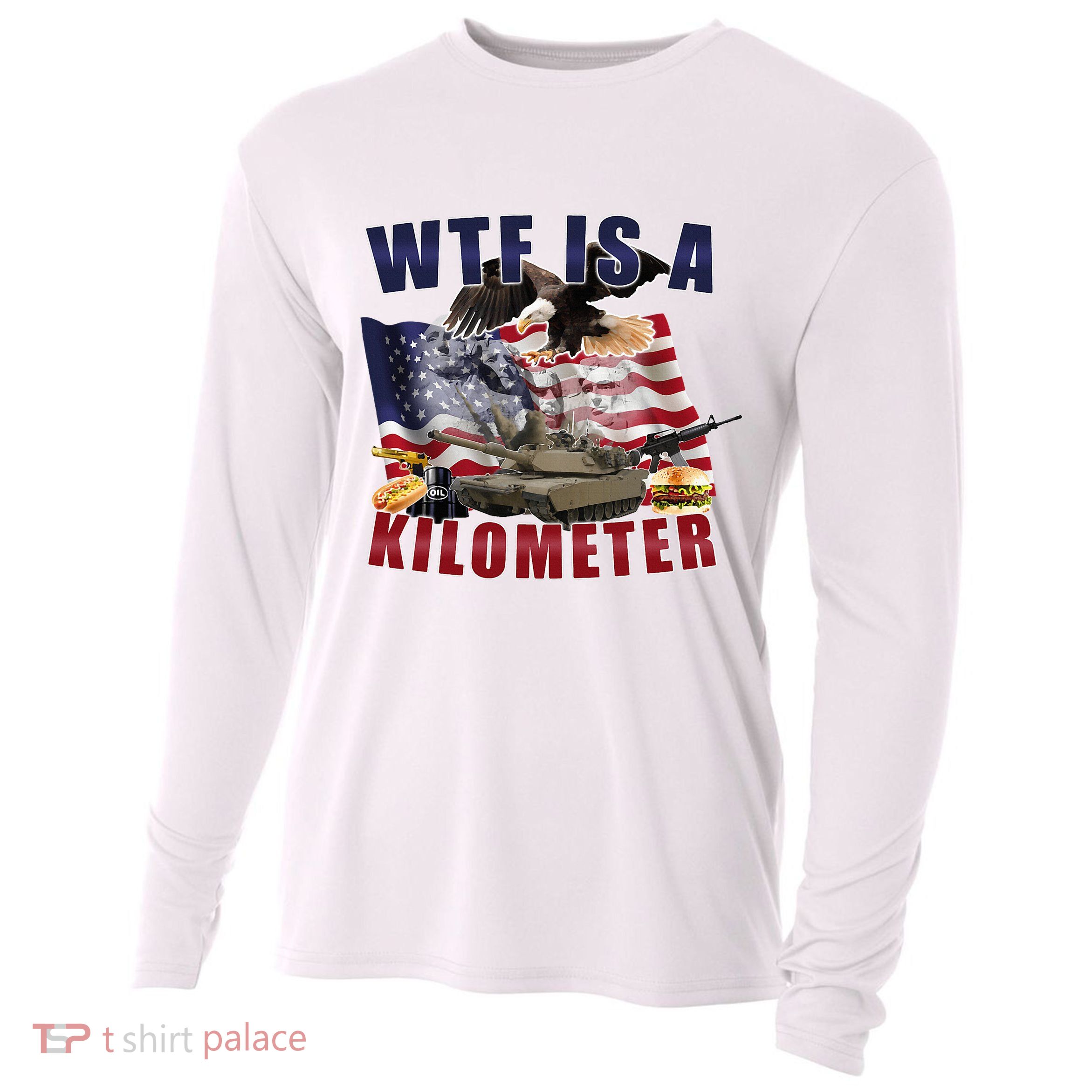 Wtf Is A Kilometer Funny Political Cooling Performance Long Sleeve Crew