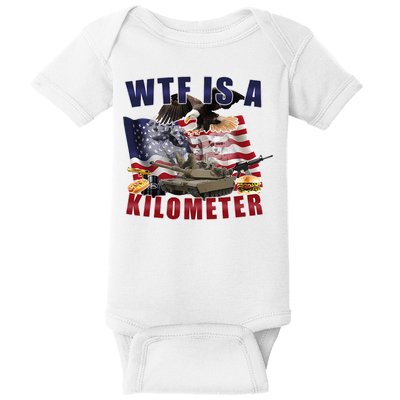 Wtf Is A Kilometer Funny Political Baby Bodysuit