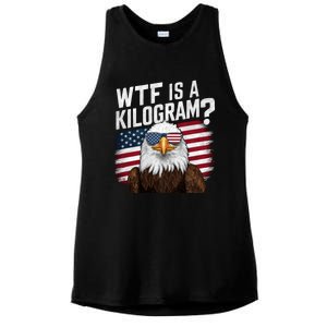 Wtf Is A Kilogram Funny 4th Of July Patriotic Eagle Usa Ladies PosiCharge Tri-Blend Wicking Tank